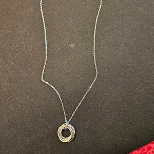 6 Ring Cubic Zirconia Necklace